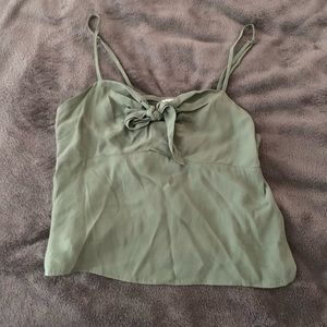 Iight green crop top from garage.